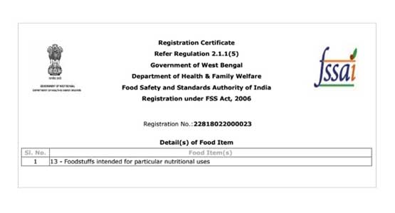 FSSAI Certificate